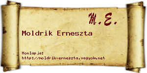 Moldrik Erneszta névjegykártya